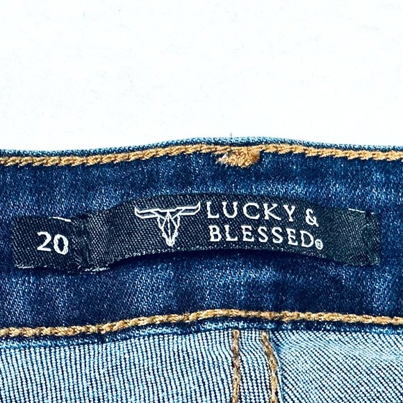 Lucky & Blessed High Rise Straight Leg Jeans - 37" x 32.75" - Picture 7 of 8